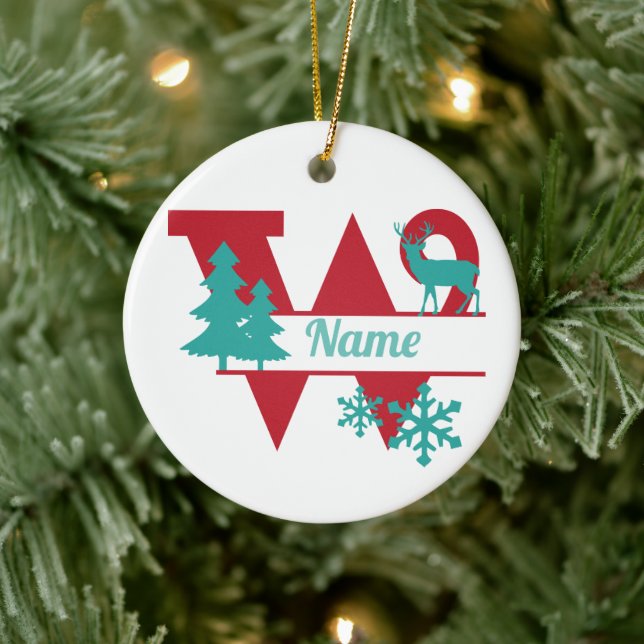 W Monogram Urlaubsheim Tree Ornament (Baum)