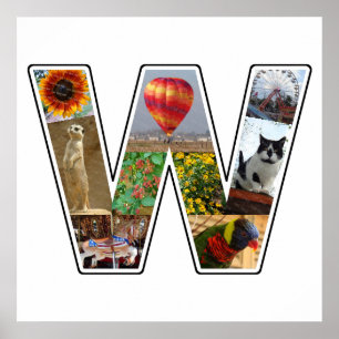 W Monogramm Erstellen Sie Ihre eigene 9 individuel Poster