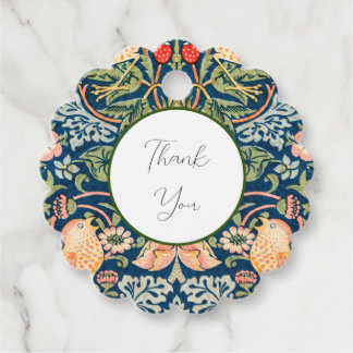 W Morris Strawberry Diief Favor Tag Geschenkanhänger