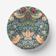 W Morris Strawberry Diief Paper Bowls