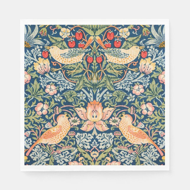 W Morris Strawberry Diief Paper Napkin Serviette (Vorderseite)
