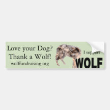 W.O.L.F. "Liebe Ihr Hund?" Autoaufkleber
