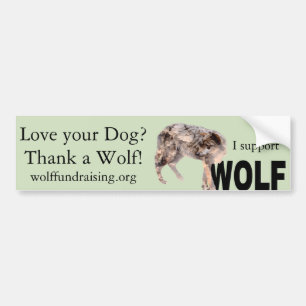 W.O.L.F. "Liebe Ihr Hund?" Autoaufkleber