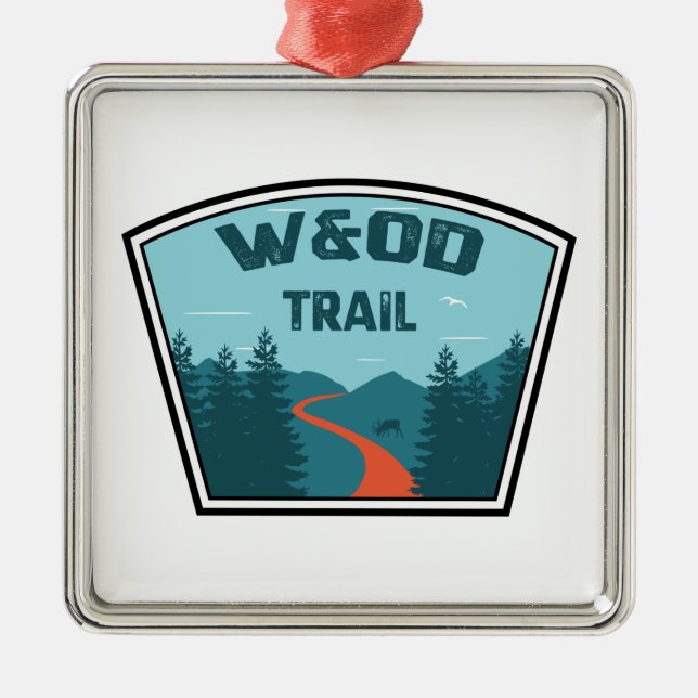 W&OD Trail Ornament Aus Metall (Vorne)