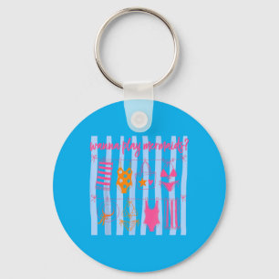 W Play Mermaids Preppy Girly Sommer Vibes Strand Schlüsselanhänger