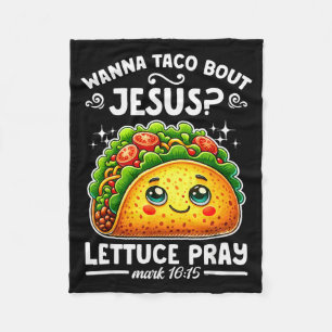 W Taco Über Jesus Salat Bete Cinco De Mayo Christu Fleecedecke