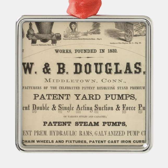 W und B Douglas Ornament Aus Metall (Vorne)