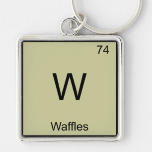 W - Waffeln Lustiges Chemie-Element-Symbol T-Shirt Schlüsselanhänger