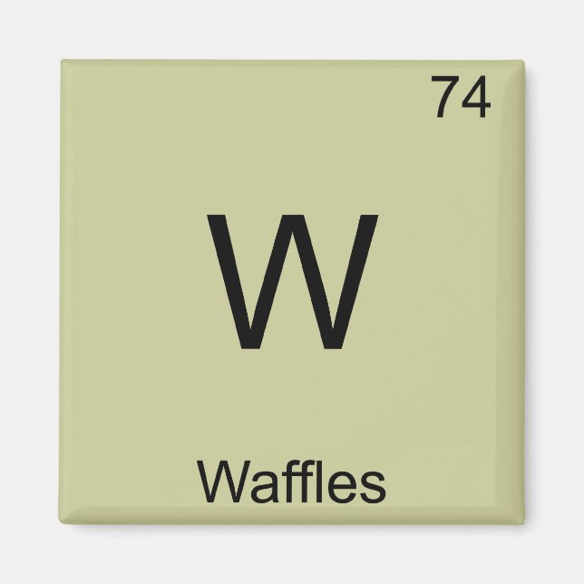 W - Waffeln Symbol-T - Shirt für die sonnige Chemi Magnet (Vorne)
