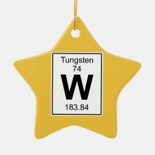 W - Wolfram Keramik Ornament
