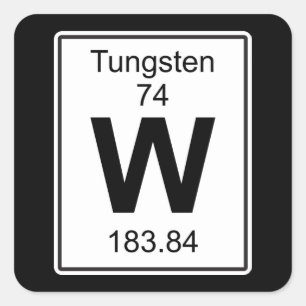 W - Wolfram Quadratischer Aufkleber