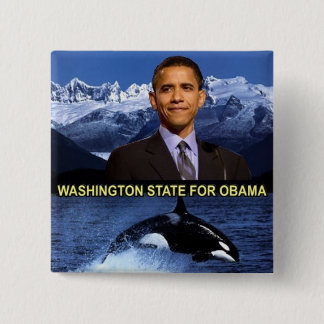 WA FÜR OBAMA BUTTON