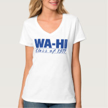 Wa-Hi Abschlussjahrgang 1977 Damen V-Ausschnitt T-