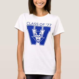 Wa-Hi Abschlussklasse 1977 weißes Frauen-T-Shirt T-Shirt