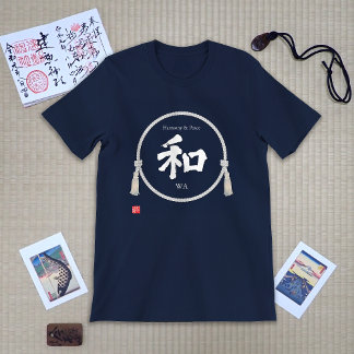 Wa – Japanese Harmony Kanji T-Shirt with kumihimo