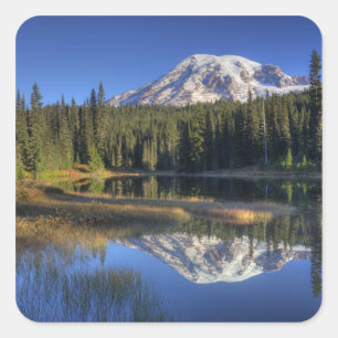 WA, Mt. Rainier Nationalpark, Mt. Rainier Quadratischer Aufkleber