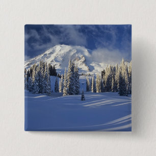 WA, Mt. Rainier NP, Mt. Rainier und Paradise Button