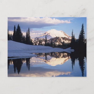 WA, Mt. Rainier NP, Mt. Rainier und Wolken Postkarte