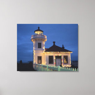 WA, Mukilteo, Leuchtturm Mukilteo, errichtet Leinwanddruck