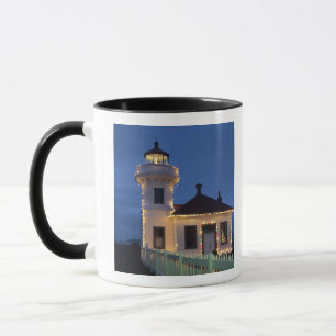 WA, Mukilteo, Mukilteo-Leuchtturm, errichtet Tasse