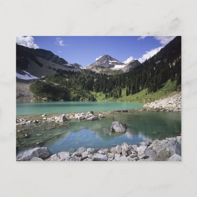 WA, Okanogan NF, Lewis Lake und Black Peak Postkarte (Vorderseite)