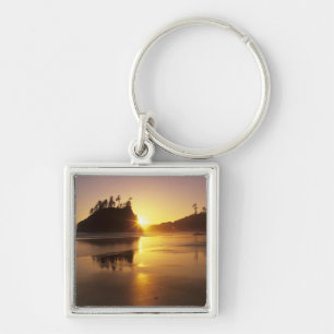 WA, Olympic NP, Second Beach bei Sonnenuntergang Schlüsselanhänger