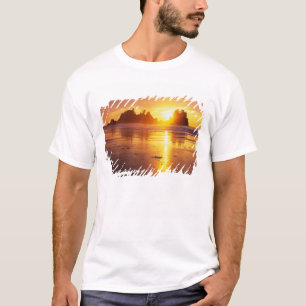 WA, Olympic NP, Shi Shi Beach bei Sonnenuntergang, T-Shirt