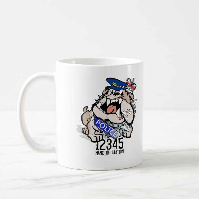 WA Polizei-verärgerte Hundekaffee-Tasse Kaffeetasse (Links)
