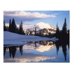 WA, Rainier NP, Rainier und Wolken Fotodruck