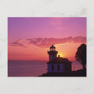 WA, San Juan Island, Lime Kiln Leuchtturm, 1919, 2 Postkarte