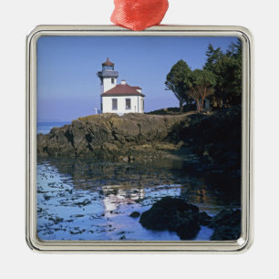 WA, San Juan Island, Lime Kiln Leuchtturm Silbernes Ornament