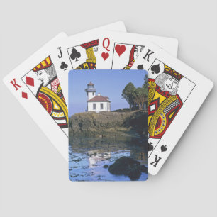 WA, San Juan Island, Lime Kiln Leuchtturm Spielkarten