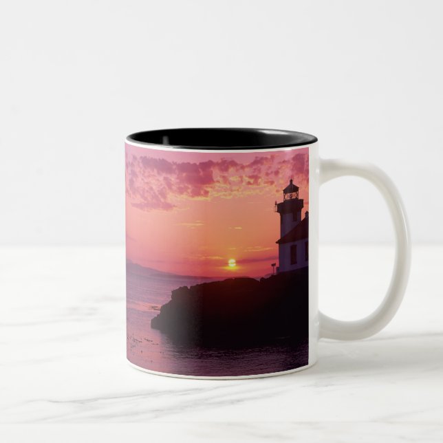 WA, San Juan Island, Limon Kiln Lighthouse, 1919, Zweifarbige Tasse (Rechts)