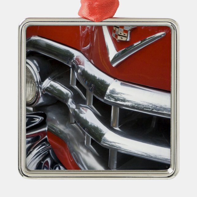 WA, Seattle, klassisches amerikanisches Automobil. Silbernes Ornament (Vorne)