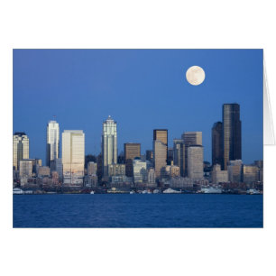 WA, Seattle, Skyline von Seattle und Elliott Bay 2