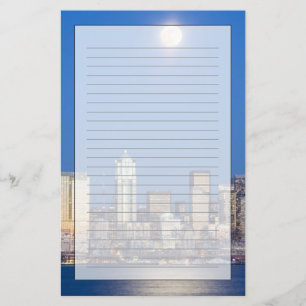 WA, Seattle, Skyline von Seattle und Elliott Bay 3 Briefpapier