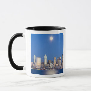 WA, Seattle, Skyline von Seattle und Elliott Bay 3 Tasse