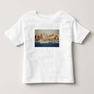WA, Seattle, Skyline von Seattle und Elliott Bay Kleinkind T-shirt