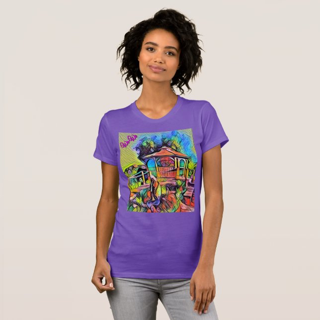 Wa-Wo Wave NFT Art Collection - FLYING GAZEBO 30 T-Shirt (Vorne ganz)