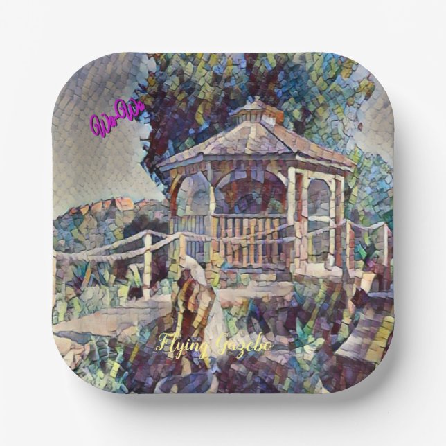 Wa-Wo Wave NFT Collection FLYING GAZEBO 12   Pappteller (Vorderseite)