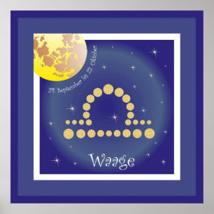 Waage 24. September bis 23. Oktober Poster