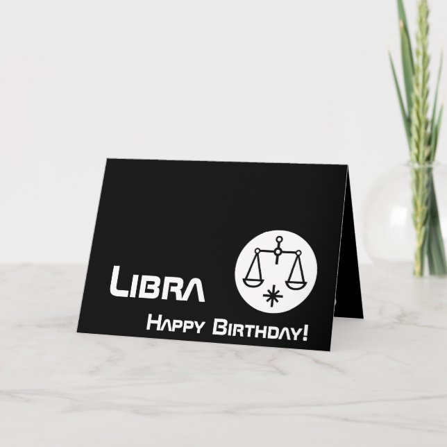 Waage, alles Gute zum Geburtstag! - Fertigen Sie Karte (Vorderseite)