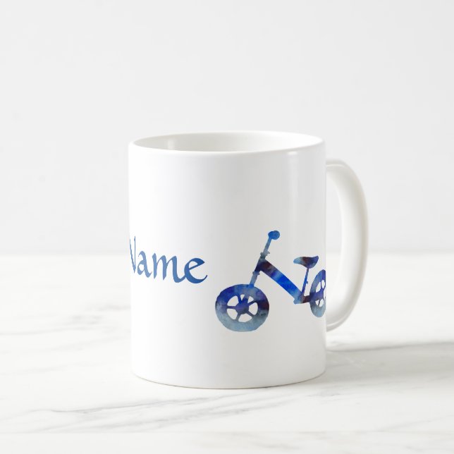 Waage Bike Aquarell Kaffeetasse (VorderseiteRechts)