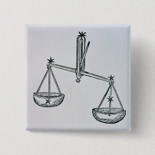 Waage (die Skalen) eine Illustration vom 'Poeti Button