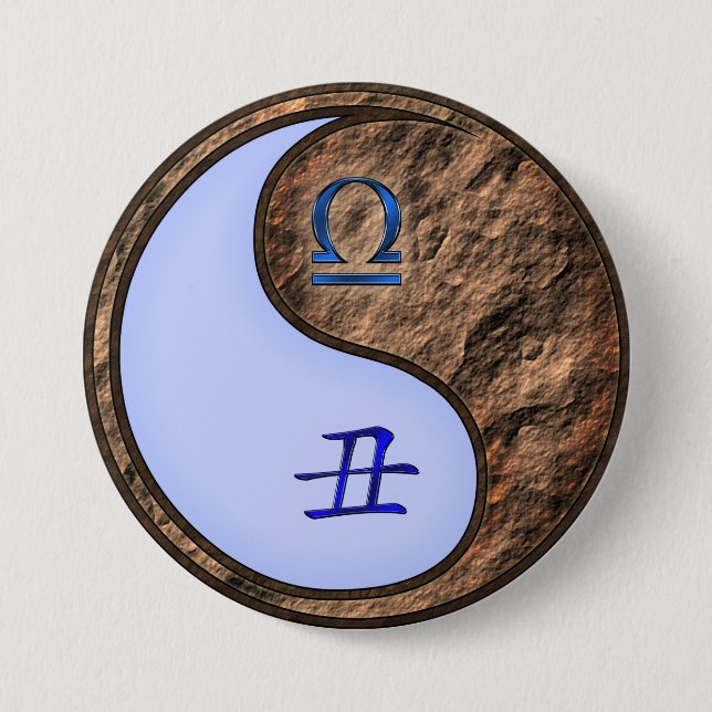 Waage & Erde Ochse Button (Vorderseite)