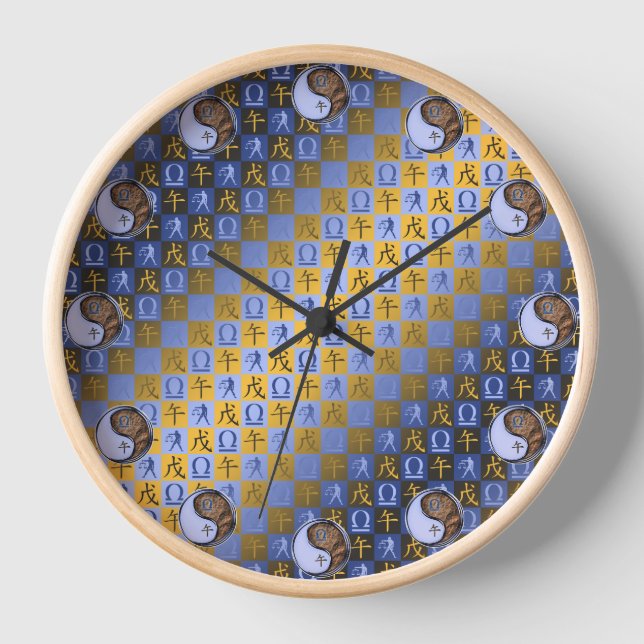 Waage & Erde Pferd Uhr (Vorderseite)