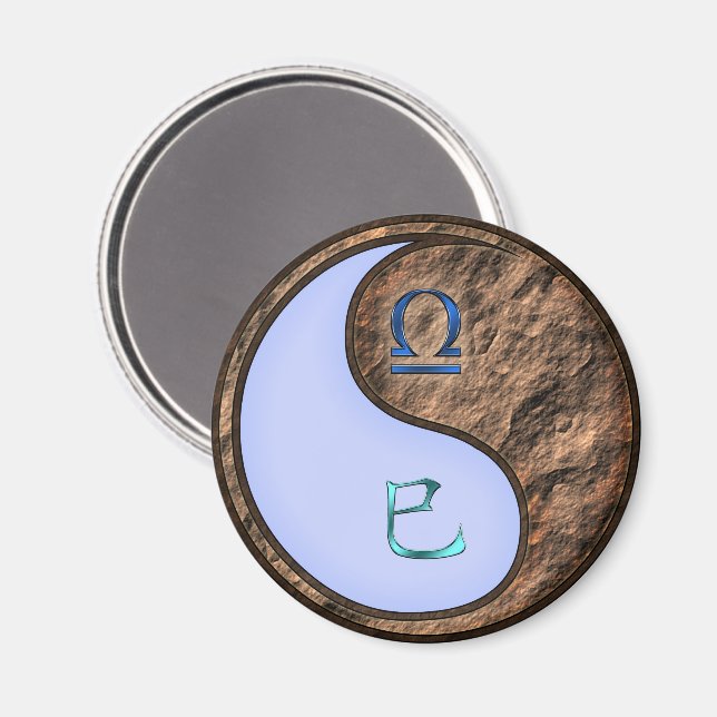 Waage & Erderde Schlange Magnet (Vorderseite/Rückseite)