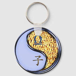 Waage & Feuer-Ratte Schlüsselanhänger