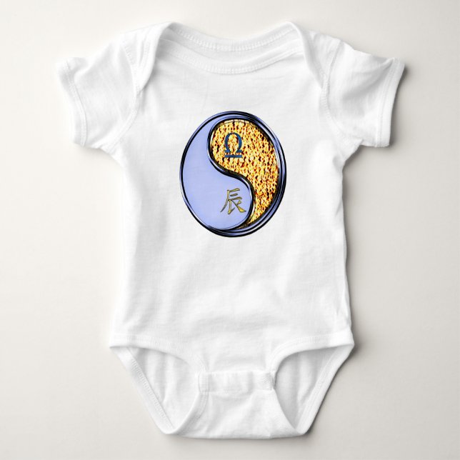 Waage & Feuerdrache Baby Strampler (Vorderseite)
