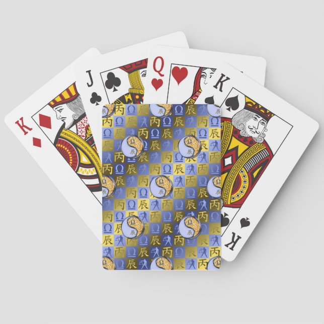 Waage & Feuerdrache Spielkarten (Rückseite)